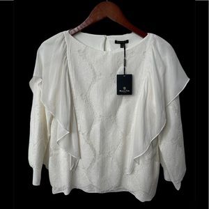 MASSIMO DUTTI LACE BLOUSE SIZE US 6 NWT